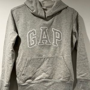 Light Grey GAP Logo Hoodie Sweater Size Small Petite